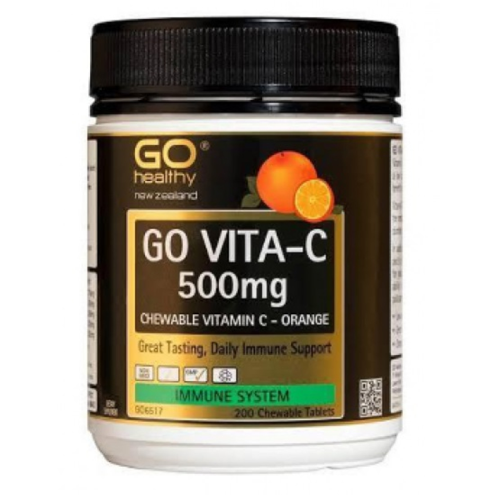Go Healthy 维生素C咀嚼片 500mg 200片 - 橙子味
