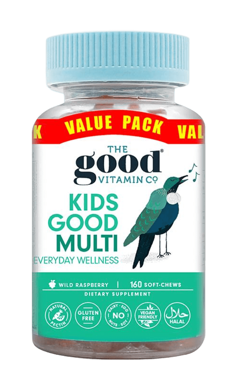 The Good Vitamin CO 儿童多种维生素咀嚼软糖 （覆盆子味）160粒