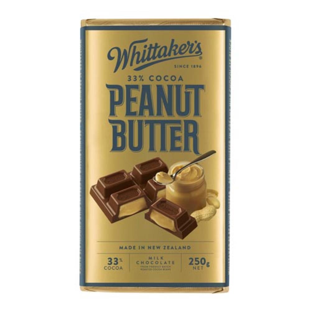 Whittakers 惠特克 花生酱巧克力33%可可 250克
