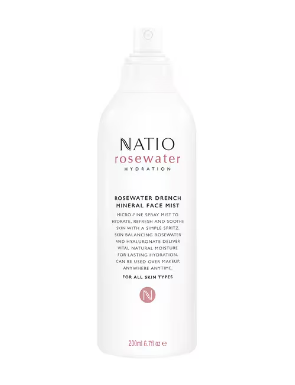 Natio 玫瑰爽肤水喷雾 200ml