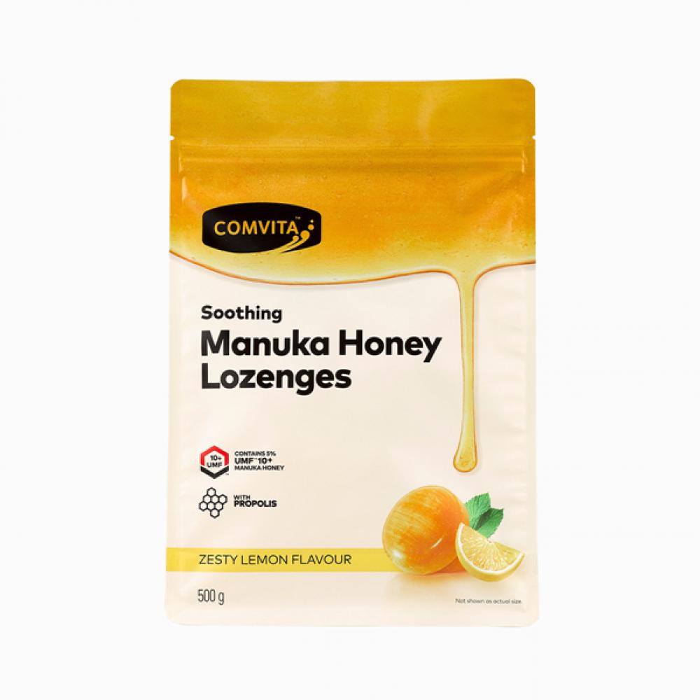 Comvita 康维他麦卢卡UMF10+蜂蜜蜂胶糖润喉糖 柠檬味 500g