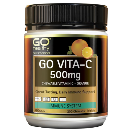 Go Healthy 维生素C咀嚼片 500mg 200片 - 橙子味