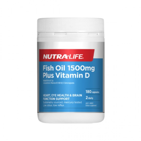 Nutralife 纽乐 高含量深海鱼油 含维生素D 1500mg 180粒