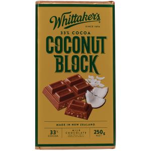 Whittakers 惠特克 椰子巧克力33%可可 250克